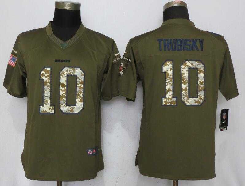 Women Nike Chicago Bears #10 Trubisky Green Salute To Service Limited Jersey,We sell and wholesale Women Nike Chicago Bears #10 Trubisky Green Salute To Service Limited Jersey on line form chian!